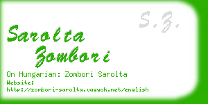 sarolta zombori business card